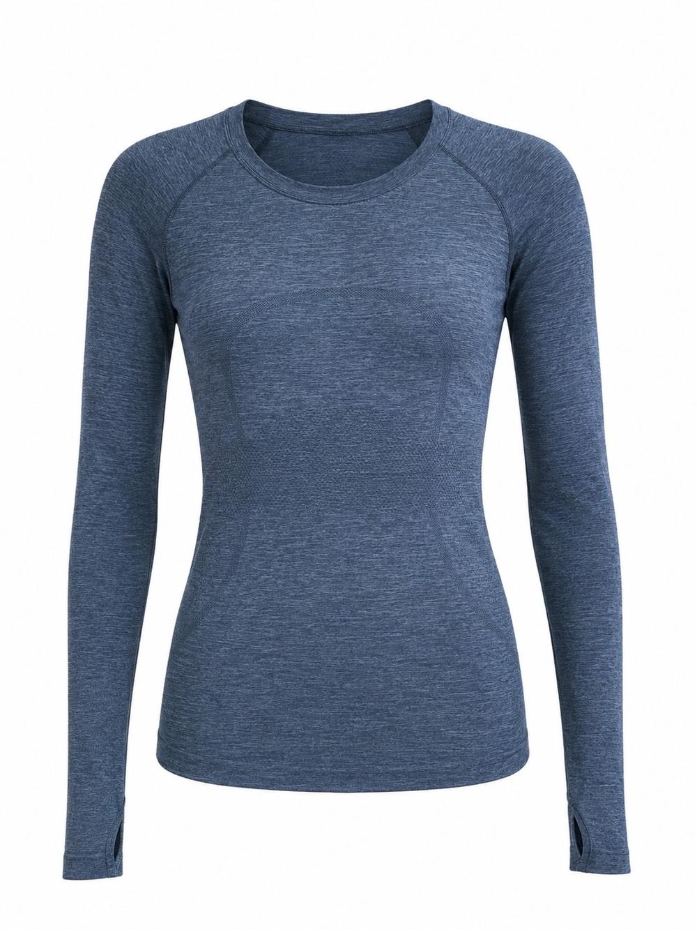 lululemon athletica Heathered Navy Long Sleeve Shirt Hip Length Size 20